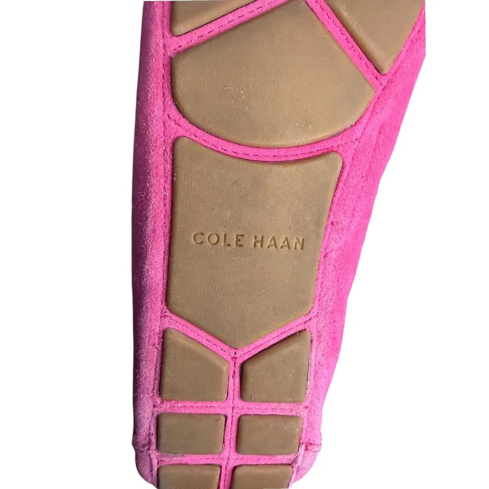 Cole Haan Pink Suede Loafers‎ Driving Moccasins Women's Size 6.5
